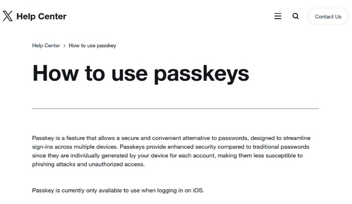 梅州苹果维修店铺分享iOS用户如何通过通行密钥(Passkey)登录 