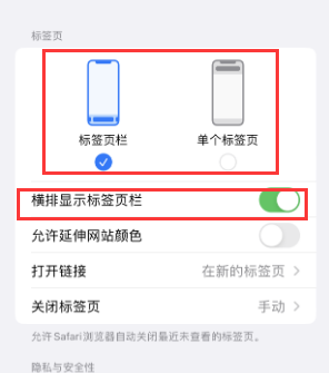 梅州iPhone授权维修分享Safari浏览器如何切换标签栏位置 